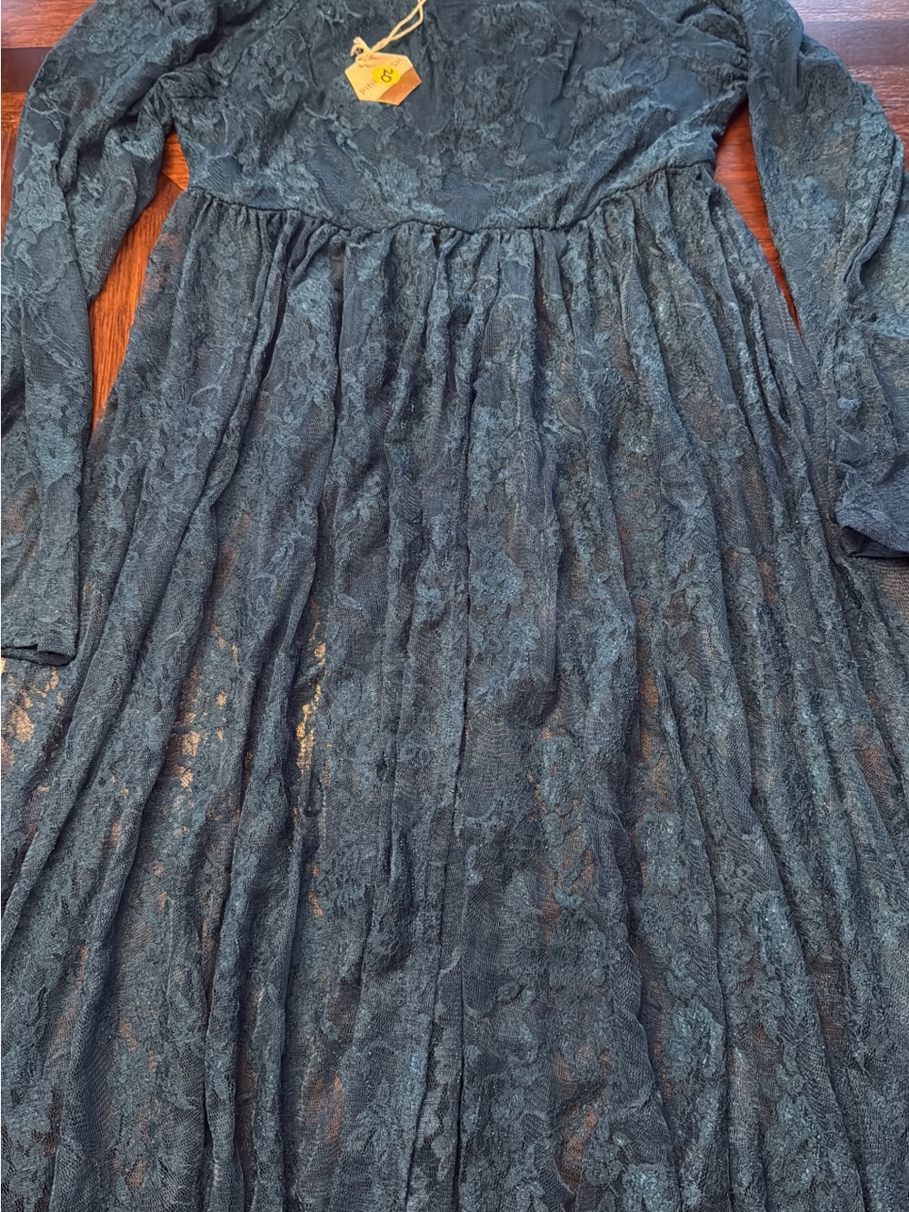 Pinkblush Dark Teal Lace Maxi Dress